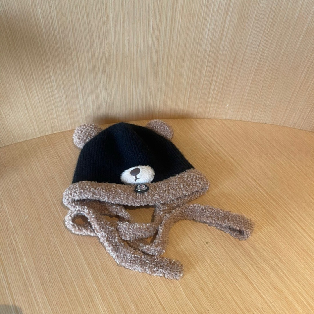 【MONCLER蒙口】针织帽子女2025冬加厚加绒保暖雷锋帽骑车防寒毛线帽潮