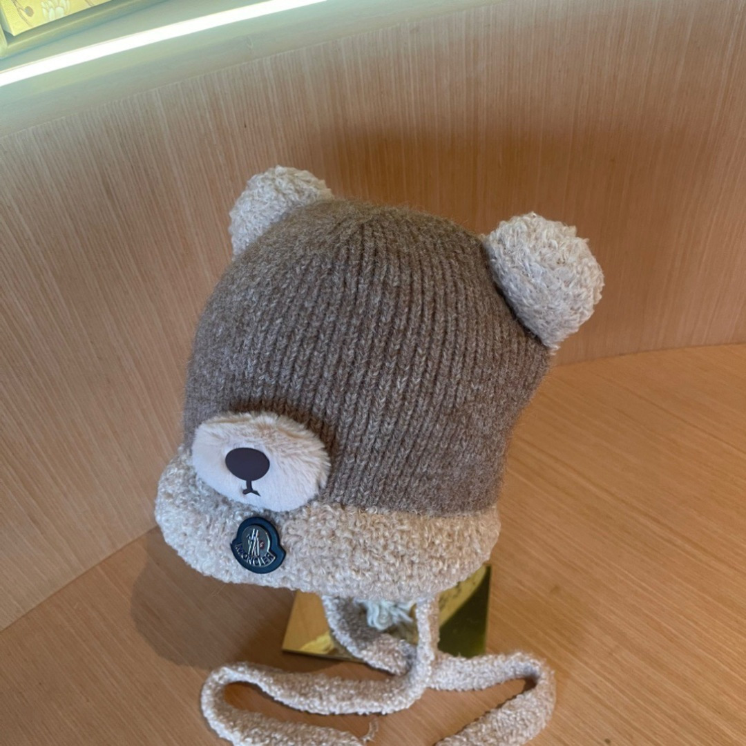 【MONCLER蒙口】针织帽子女2025冬加厚加绒保暖雷锋帽骑车防寒毛线帽潮