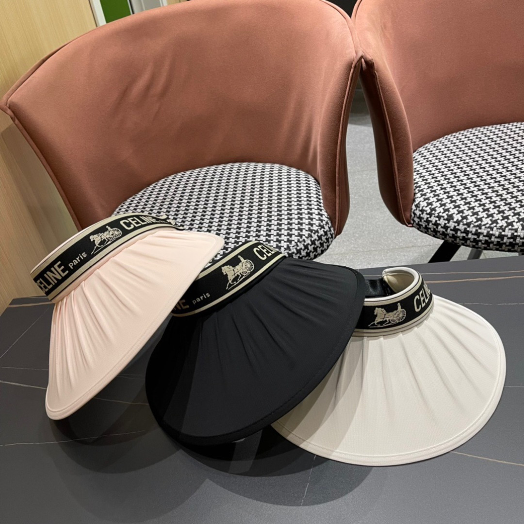 【CELINE赛琳】2024夏季新款大沿遮阳帽空顶帽🔅7出街旅游必备