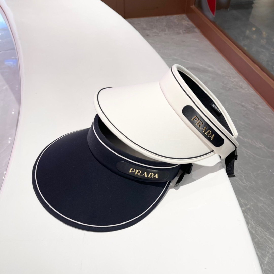 PRADA普拉达空顶遮阳帽，鸭舌帽，翻晒发箍，跑量多色