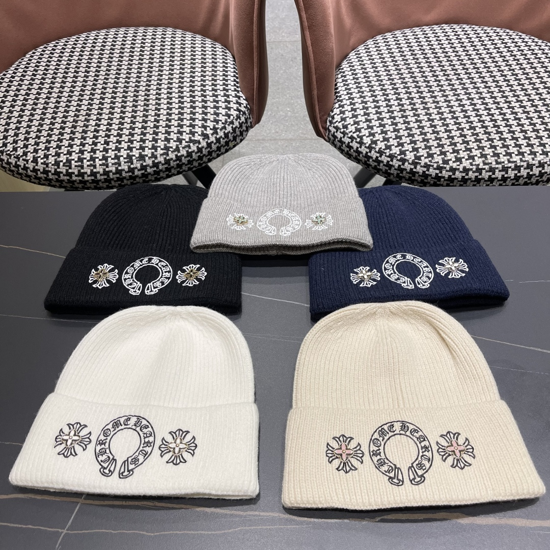 克罗心 新品韩版毛线帽潮男套头优雅十字架刺绣字母嘻哈针织帽秋冬女保暖