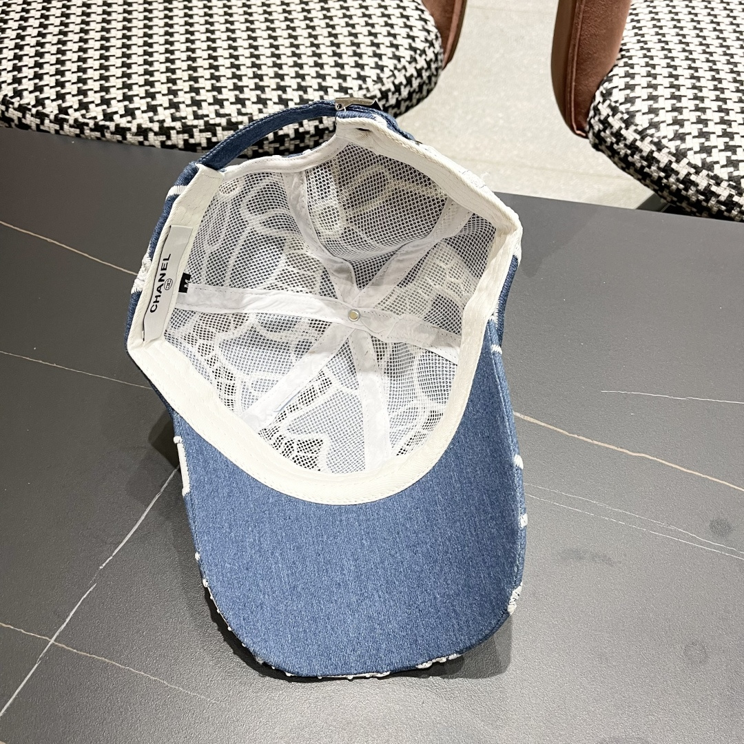 香奈儿CHANEL夏季新款剌绣花朵棒球帽子女时尚百搭鸭舌帽韩版网纱透气遮阳帽