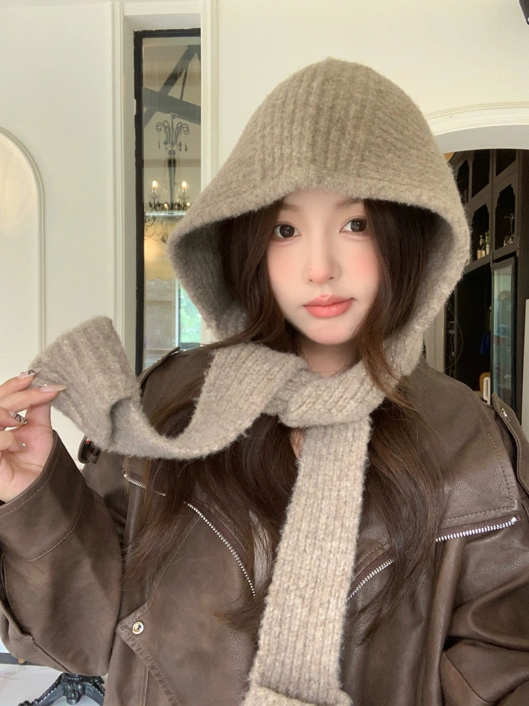 NO:553156,Chanel CHANEL Korean style wool blended balaclava women's autumn and winter new hat scarf one-piece warm pullover hat fisherman hat baseball cap knitted hat, hat, chanel, chanel, espadrilles, hats19860909香奈儿CHANEL韩版羊毛混纺巴拉克拉法帽女秋冬新款帽子围巾一体保暖套头帽帽子渔夫帽棒球帽针织帽,帽子,chanel,chanel,espadrilles,hats,hat