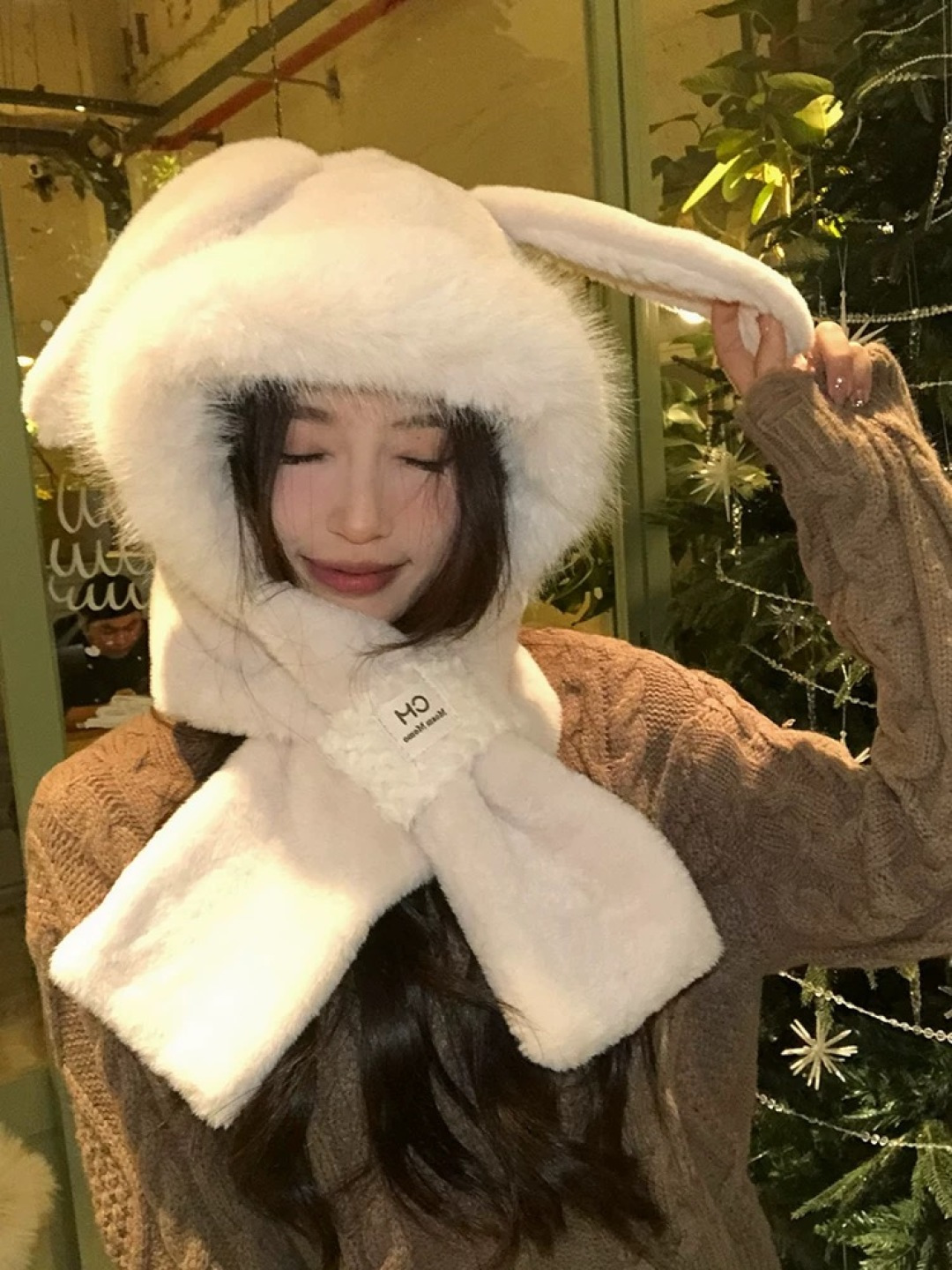 NO:579775,Dior [cat boy kitten] thickened winter hat and scarf all in one Korean style cold net Red cute cycling ear protection hat fisherman hat baseball cap knitted hat, hat, dior, dior, espadrilles, hats19860909迪奥Dior【猫仔 kitten】加厚冬季帽子围巾一体韩版防寒网 红可爱骑行护耳帽 帽子渔夫帽棒球帽针织帽,帽子,dior,dior,espadrilles,hats,hat