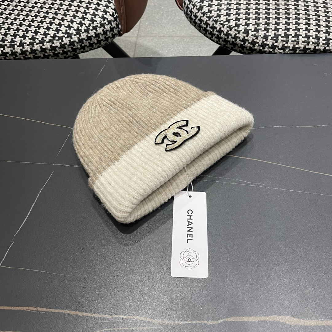 CHANEL香奈儿 秋冬新款大牌同款羊毛针织毛线帽均码，吊牌齐全～出街超好搭配！ 