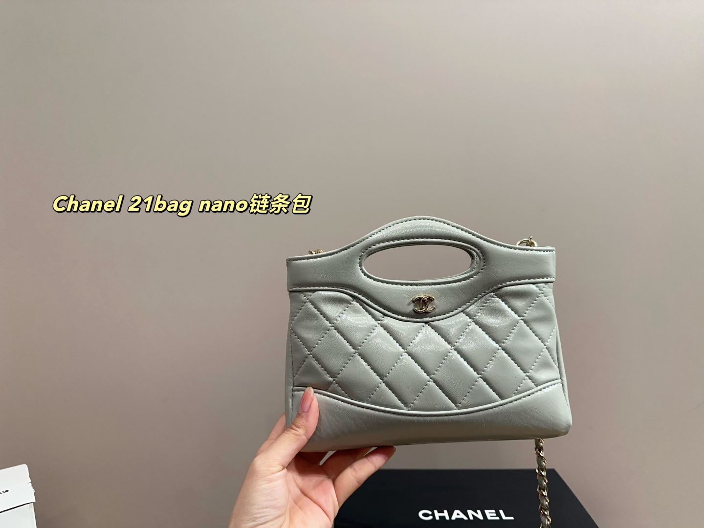 ✅纯皮P210全套包装⚠️尺寸21.19
香奈儿Chanel 31bag nano链条包
