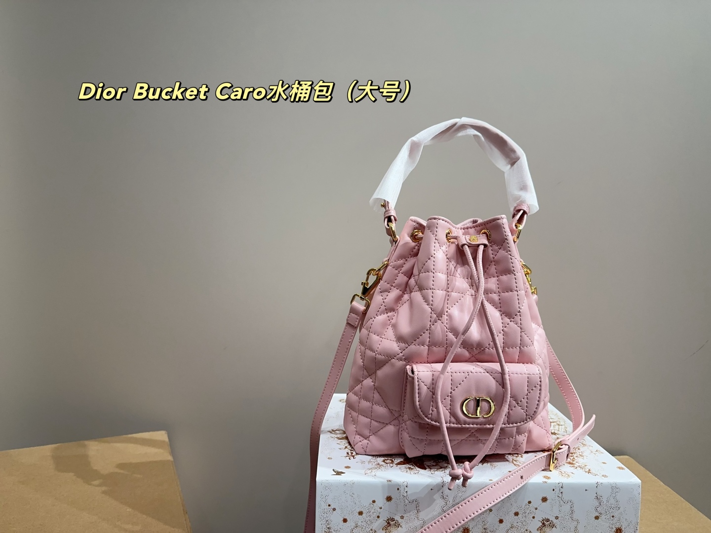 大号P270折叠盒⚠️尺寸21.25
迪奥Dior Bucket Caro水桶包