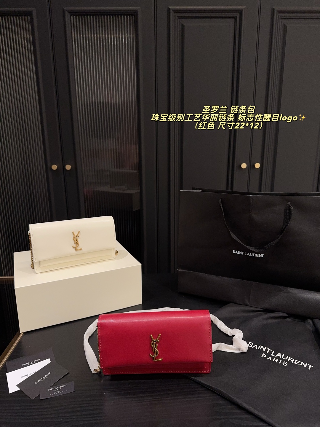 Yves Saint Laurent Bolso de Cadena con Logo en Piel Texturizada 3 cmp i1756966248871 2143 0 2