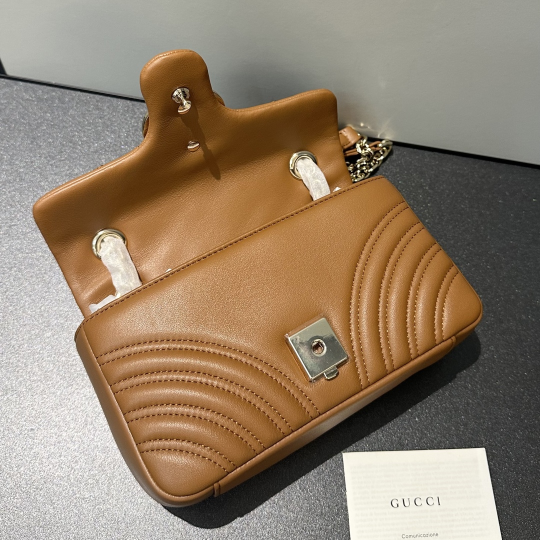 Gucci Marmont Caramel Leather Shoulder Bag, W22xH12.5xD6cm, Model 837280 8 cmp i1749909047221 1152 0 7
