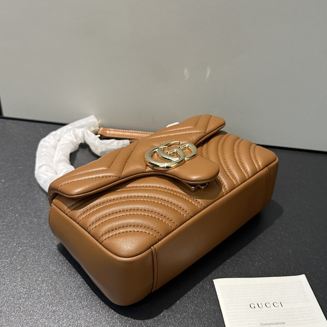 Gucci Marmont Caramel Leather Shoulder Bag, W22xH12.5xD6cm, Model 837280 7 cmp i1749909047221 2782 0 6