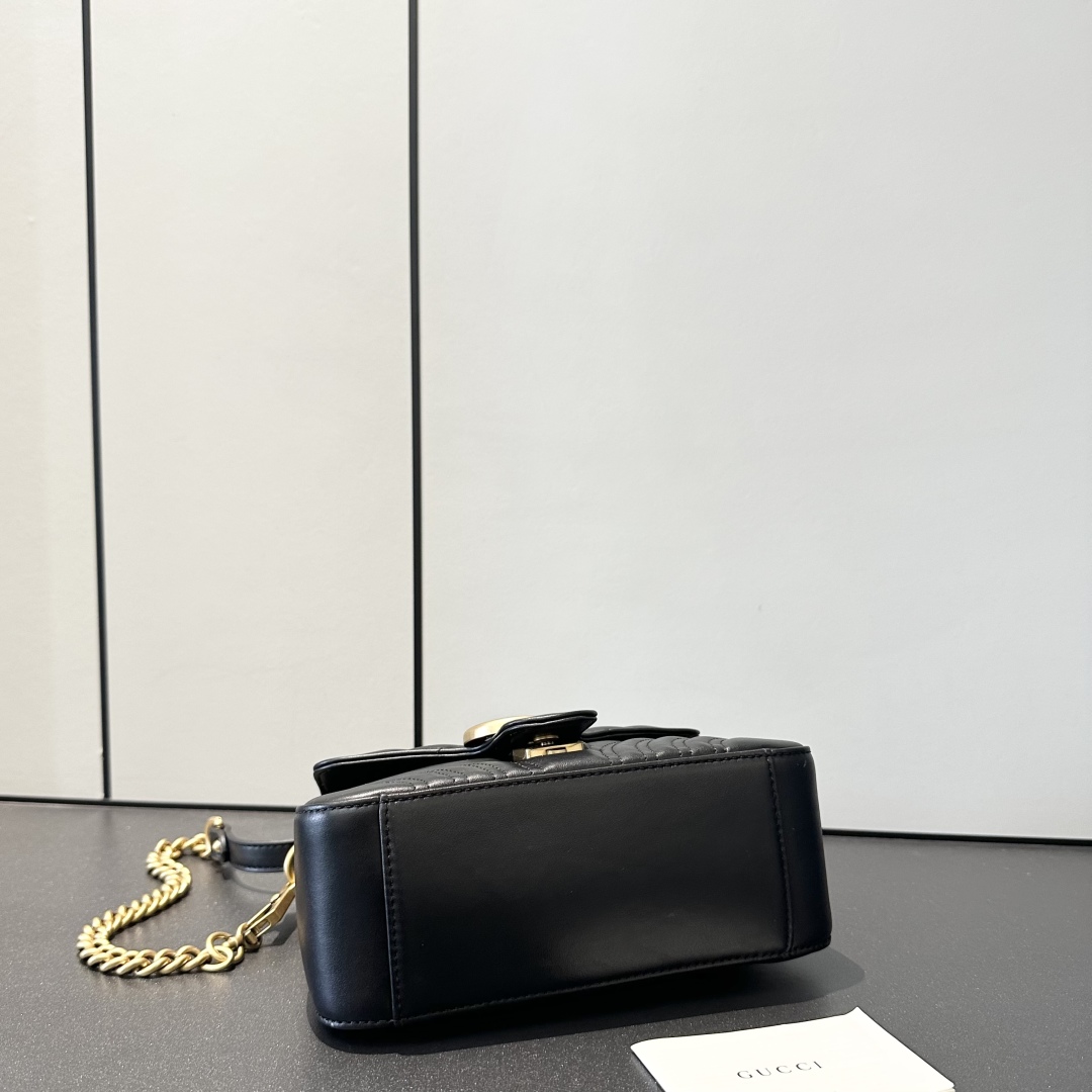 Gucci Marmont Mini Top Handle Bag - Black Leather, Gold Chain, Iconic Design 5 cmp i1757475746222 5043 0 5