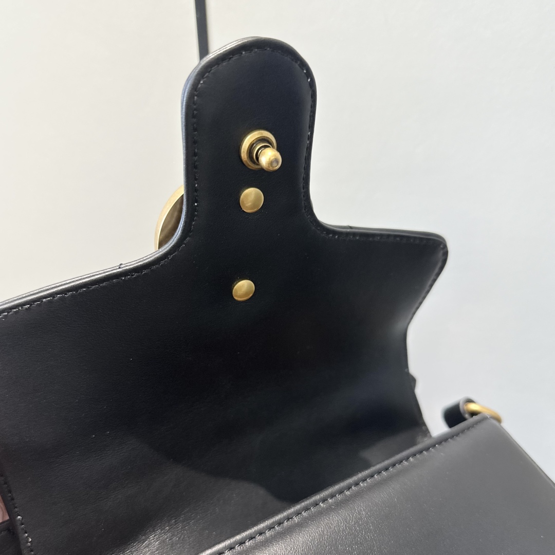 Gucci Marmont Mini Top Handle Bag - Black Leather, Gold Chain, Iconic Design 8 cmp i1757475746223 3154 0 8