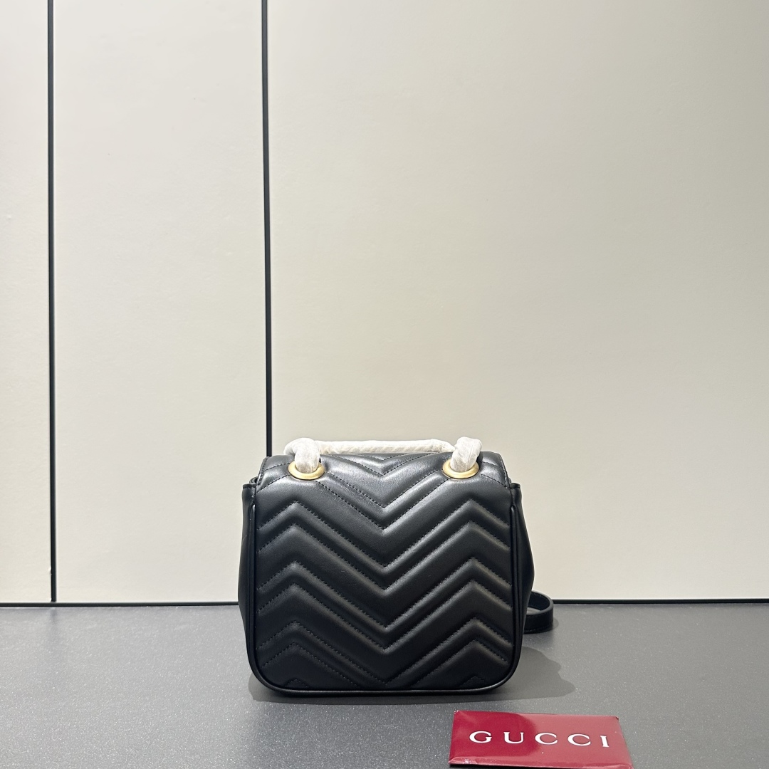 Gucci GG Marmont Mini Shoulder Bag - Black Leather, Gold Hardware 6 cmp i1757475946732 3171 0 4