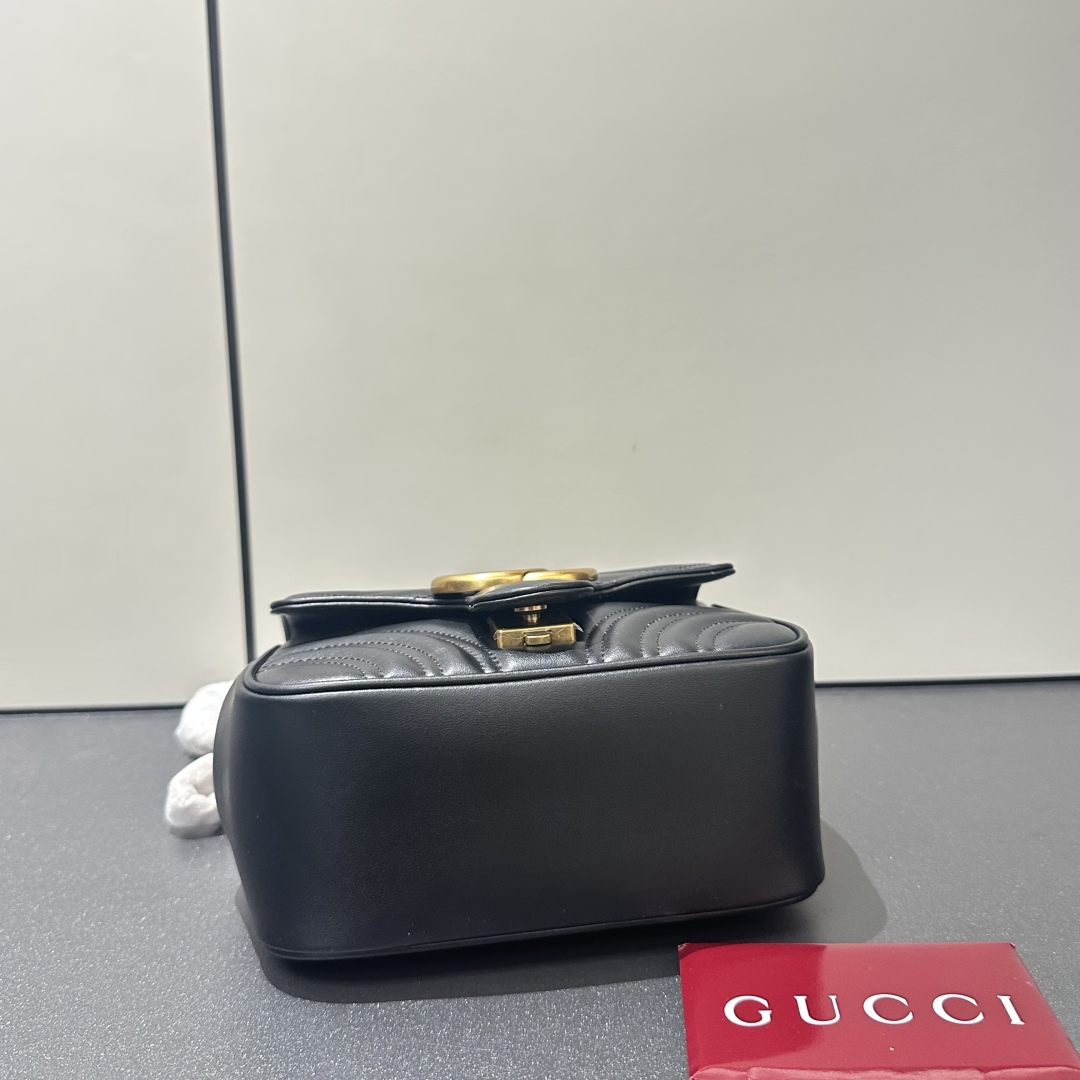 Gucci GG Marmont Mini Shoulder Bag - Black Leather, Gold Hardware 5 cmp i1757475946732 5855 0 3