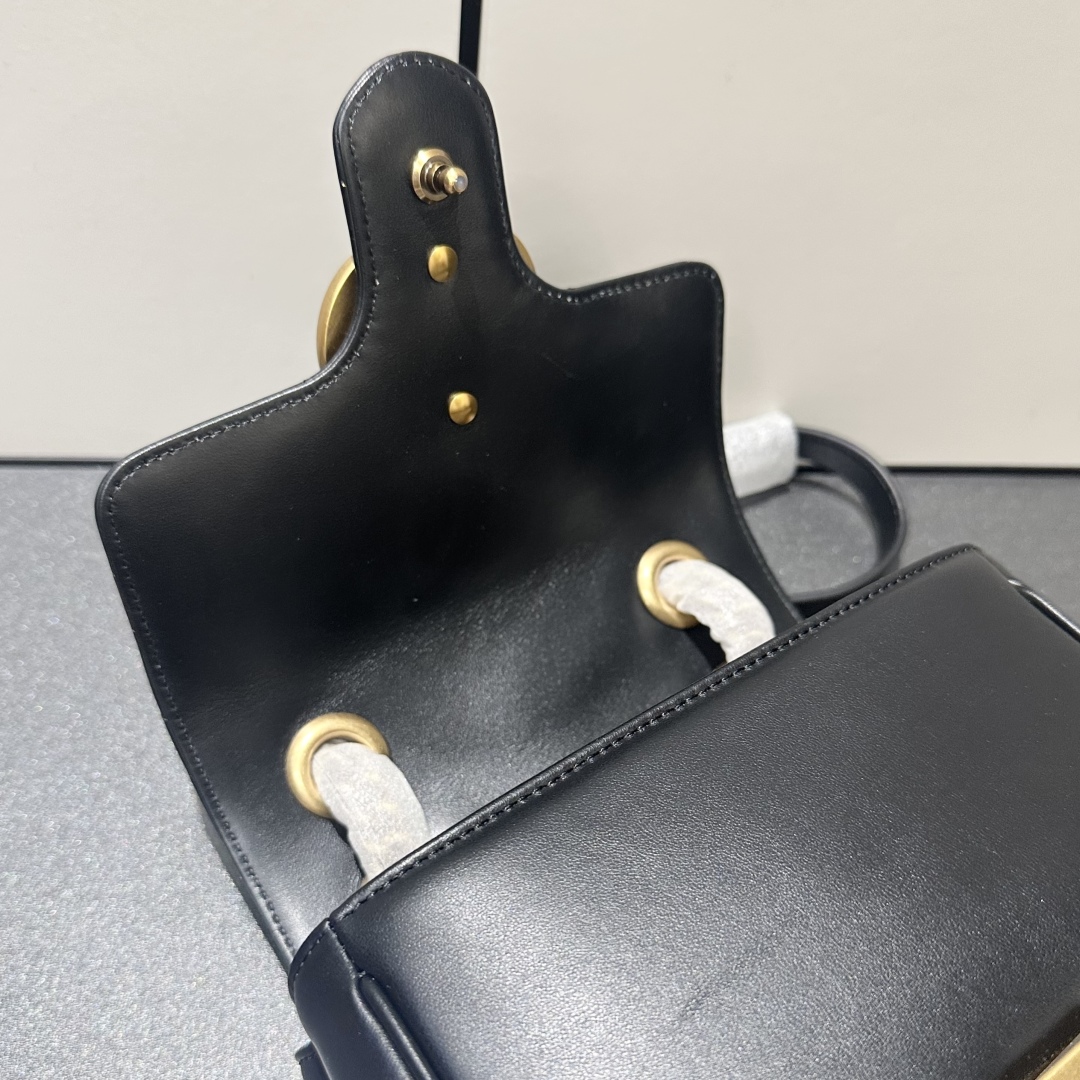Gucci GG Marmont Mini Shoulder Bag - Black Leather, Gold Hardware 9 cmp i1757475946733 2877 0 7