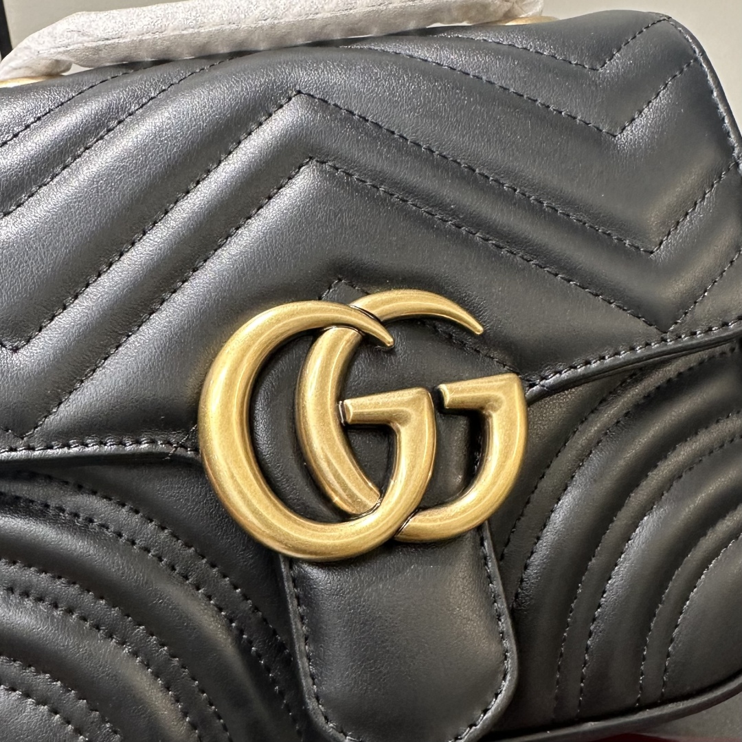 Gucci GG Marmont Mini Shoulder Bag - Black Leather, Gold Hardware 7 cmp i1757475948994 6532 0 5