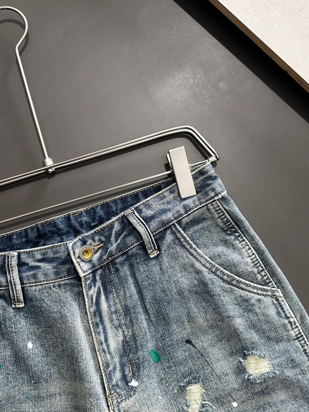 Original Single-Explosive Jeans: Super Customized Heavy Engineering for Summer Style, Sizes 29-38 - 图片 4