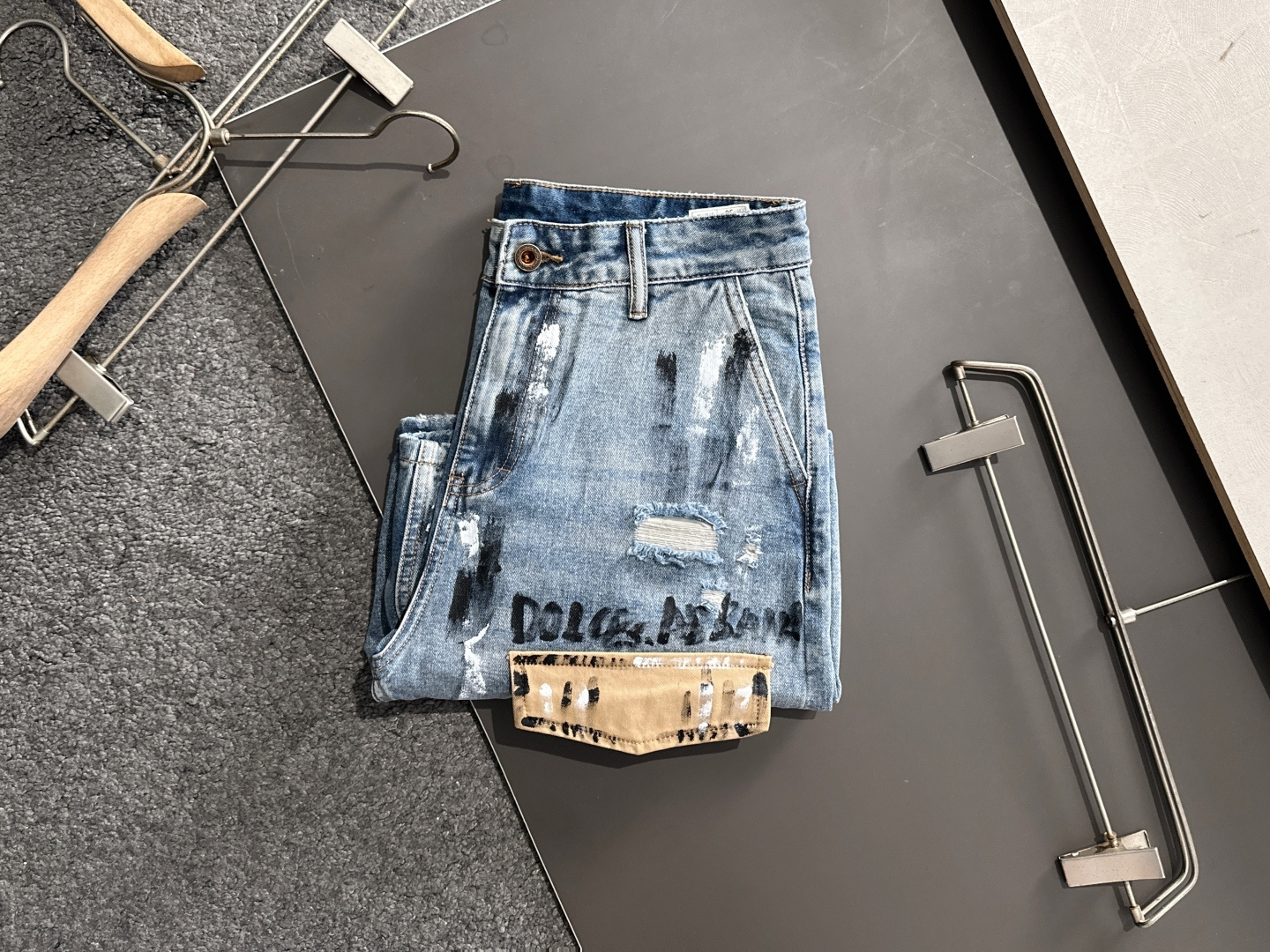Super Customized Heavy Engineering Jeans: Original Hardware, Infinity Style, Summer Must-Have (18 words) - 图片 2