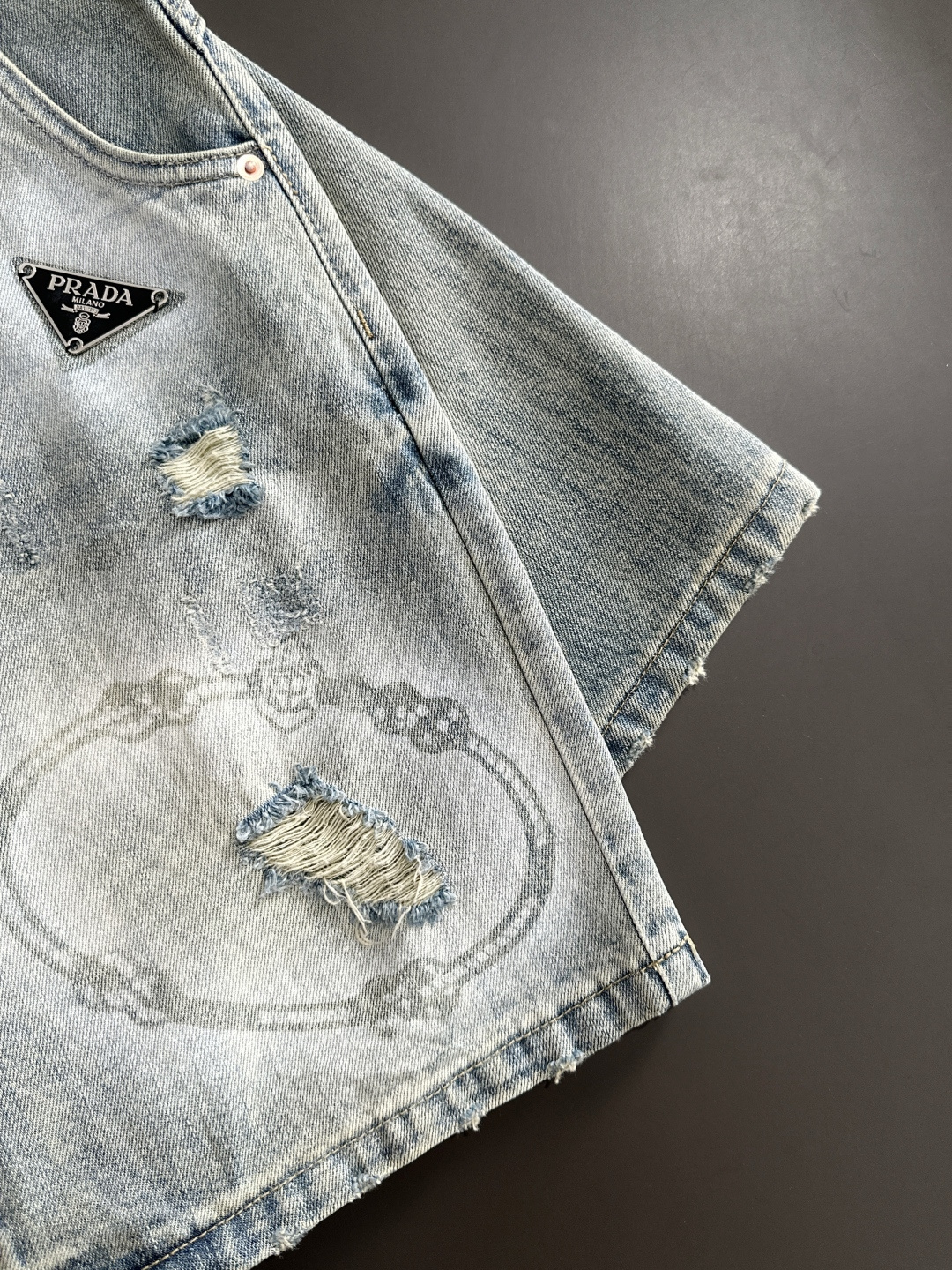 PRAD 2025S Original Single-Explosive Jeans: Super Customized, Stylish, Heavy Engineering. Summer Must-Have! - 图片 8