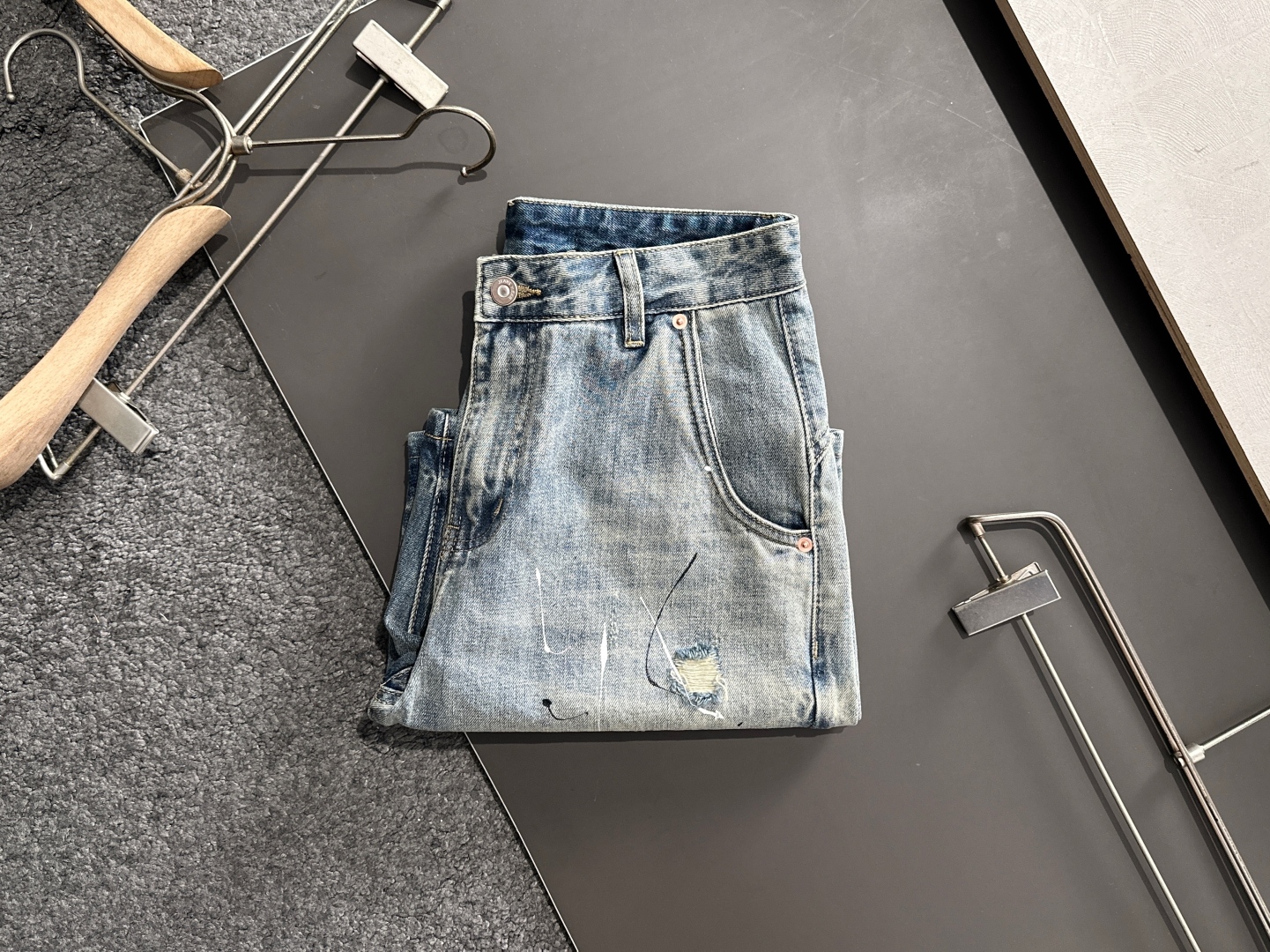 Super Customized Original Single-Explosive Jeans with Heavy Engineering Hardware, Summer Must-Have! Sizes 29-38. - 图片 3