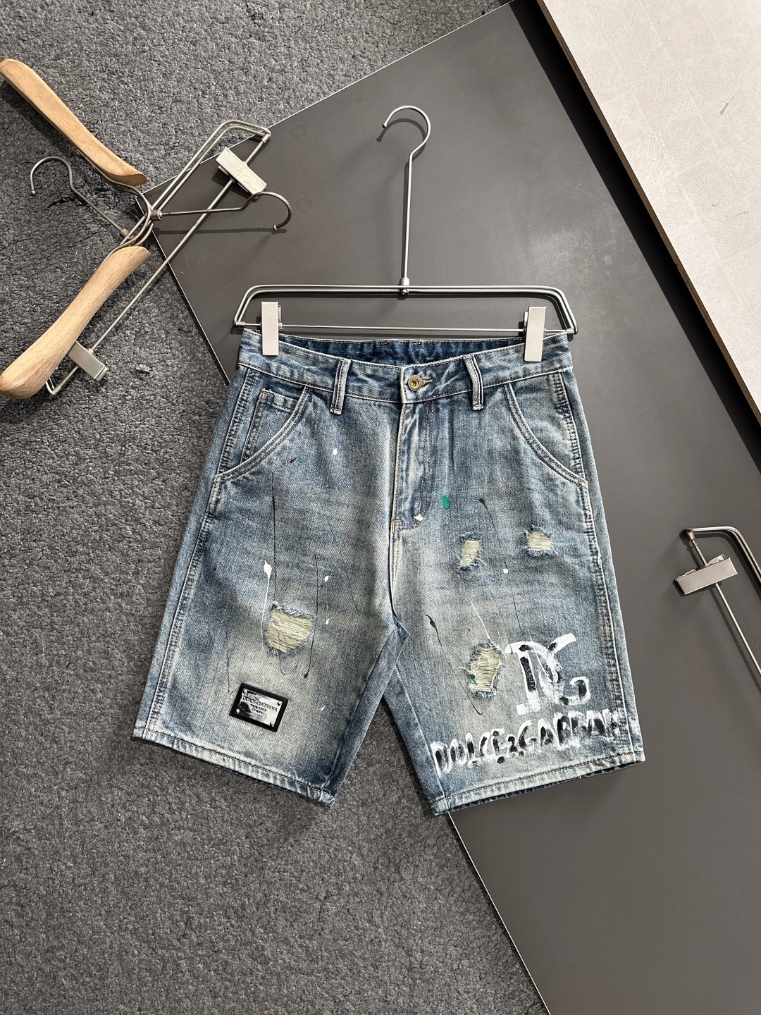 Original Single-Explosive Jeans: Super Customized Heavy Engineering for Summer Style, Sizes 29-38 - 图片 1