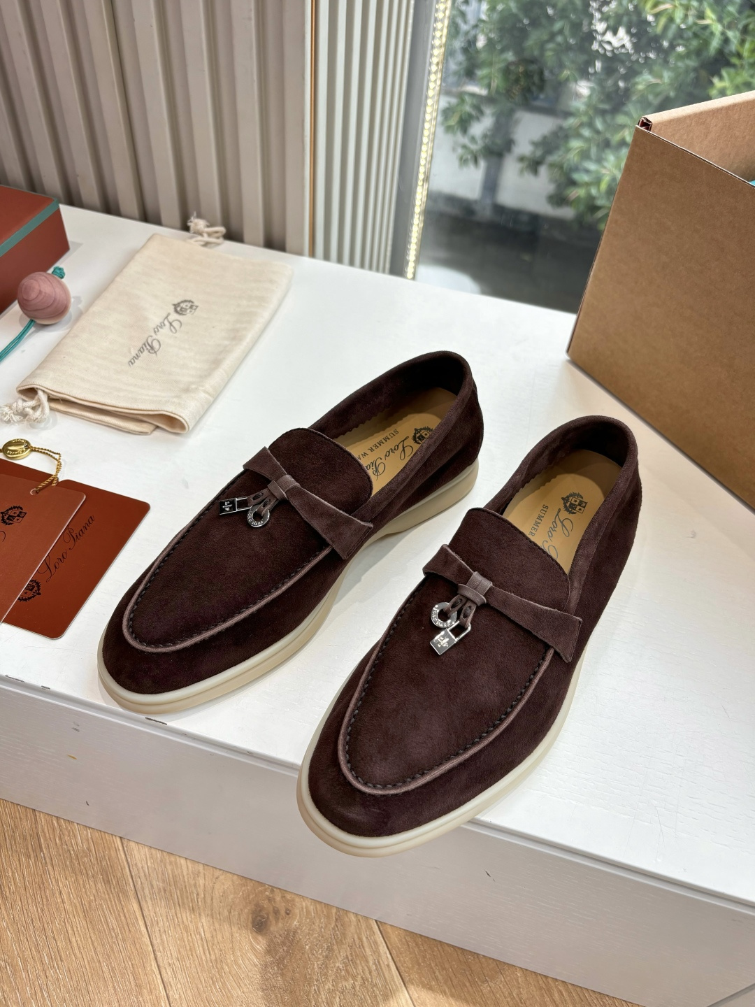 🌾G219专柜原单品质所见即所得Loro Pian*经典爆款出品lp顶级版本 英伦流苏平底乐福鞋原来这就