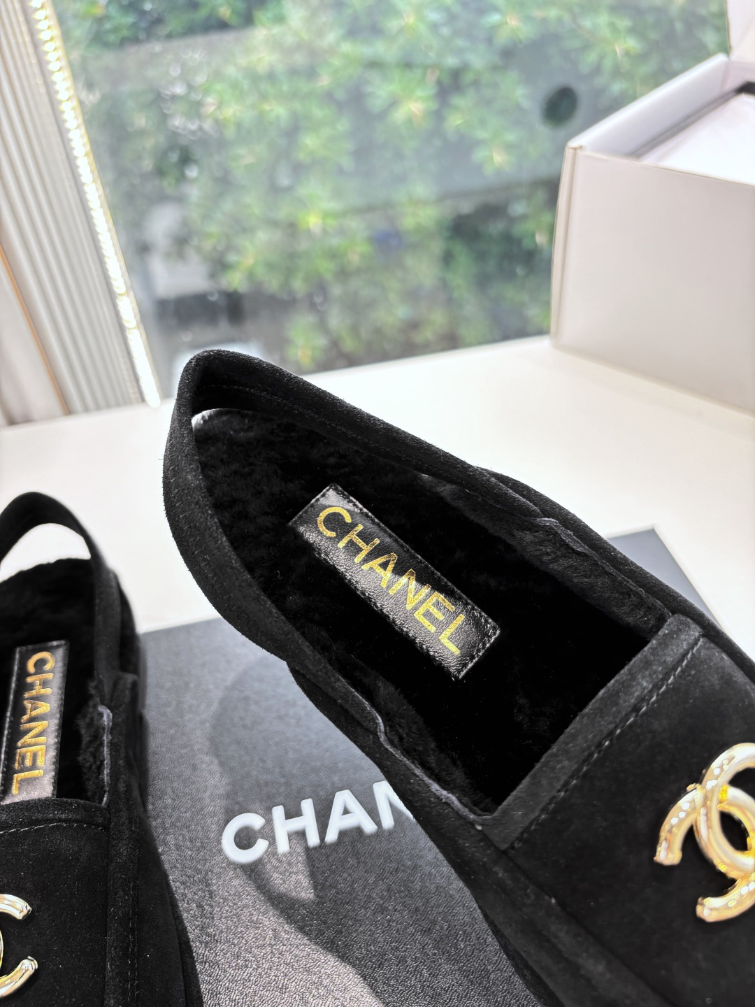 G391所见即所得代购级CHANE*25s小香奈儿早秋玛丽珍毛毛包头单鞋凉鞋棉鞋 妥妥的自留款！！比经典款Slingba