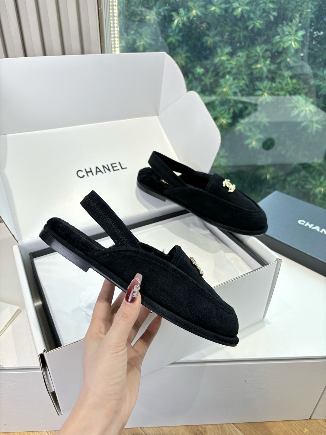 G391所见即所得代购级CHANE*25s小香奈儿早秋玛丽珍毛毛包头单鞋凉鞋棉鞋 妥妥的自留款！！比经典款Slingba