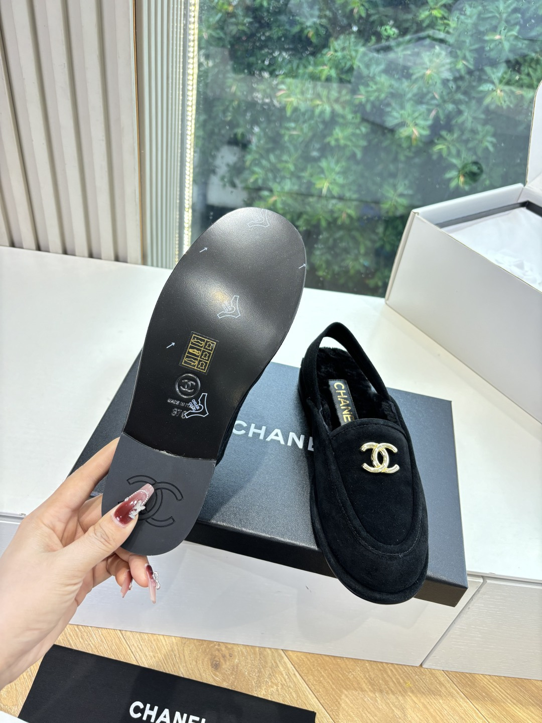 G391所见即所得代购级CHANE*25s小香奈儿早秋玛丽珍毛毛包头单鞋凉鞋棉鞋 妥妥的自留款！！比经典款Slingba