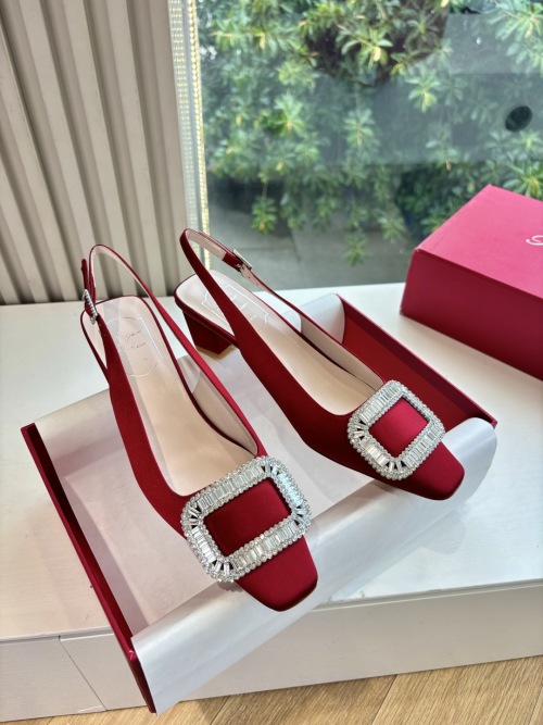 Roger Vivier RV25 Flower Series Slingback Pumps with Crystal Buckle 1 Roger Vivier RV25 Flower Series Slingback Pumps with Crystal Buckle