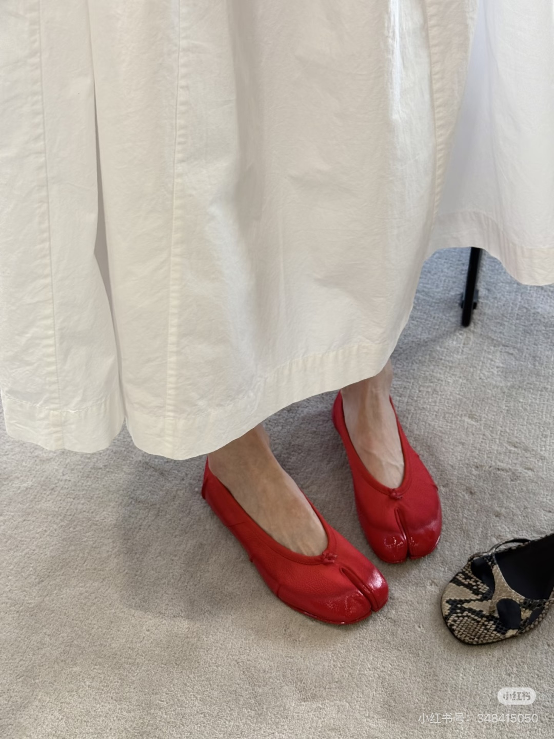 🌾G077代购级别2026 5Maison Margie马吉拉•分趾粗跟平底复古玛丽珍娃娃头苹果头芭蕾舞