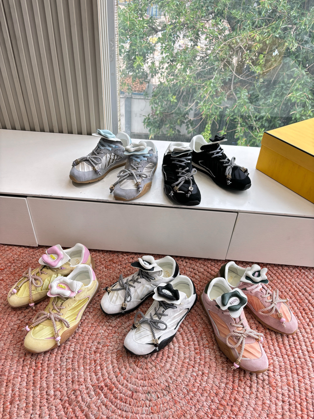 🌾G029顶级品质𝐅𝐄𝐍𝐃𝐈｜26春夏新款Wave Pulsea魔术贴德训阿甘鞋把春天穿在脚上立体花朵装