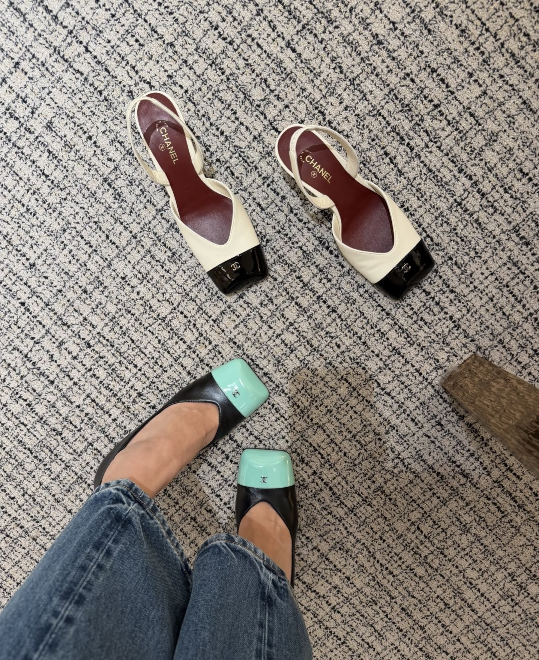 🌾G06😀顶级品质CHANE*｜小香2026走秀款双C锁扣单鞋凉鞋大方头高跟鞋当巴黎大皇宫的秀场灯光聚焦