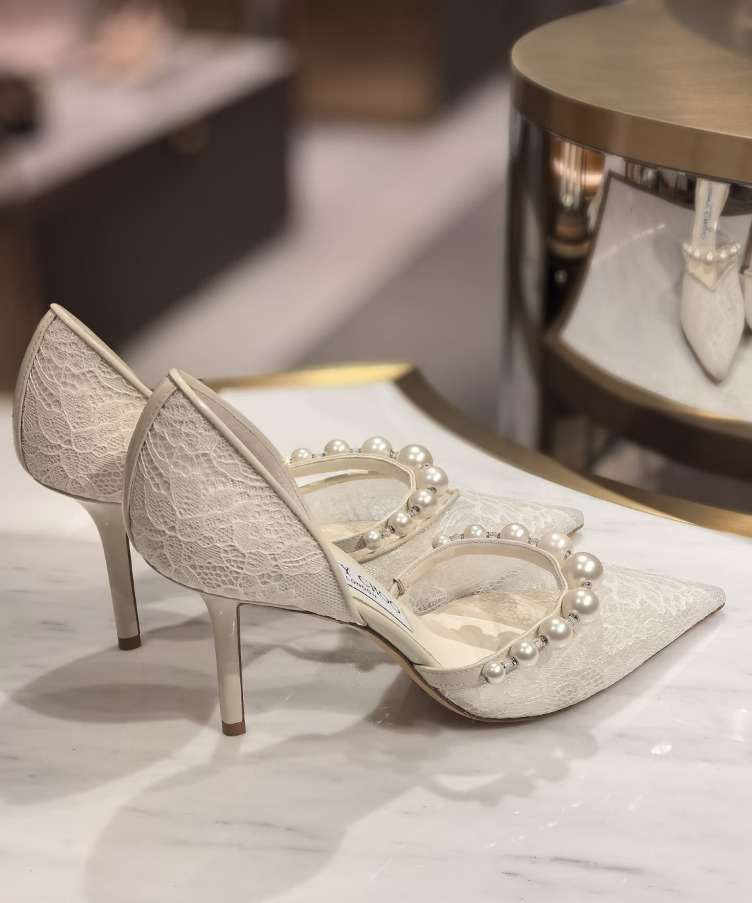 🌾G987Jimmy Choo｜吉米周珍珠尖头高跟凉鞋我们家JC一如既往品质优越 低调不失华丽 性感又不
