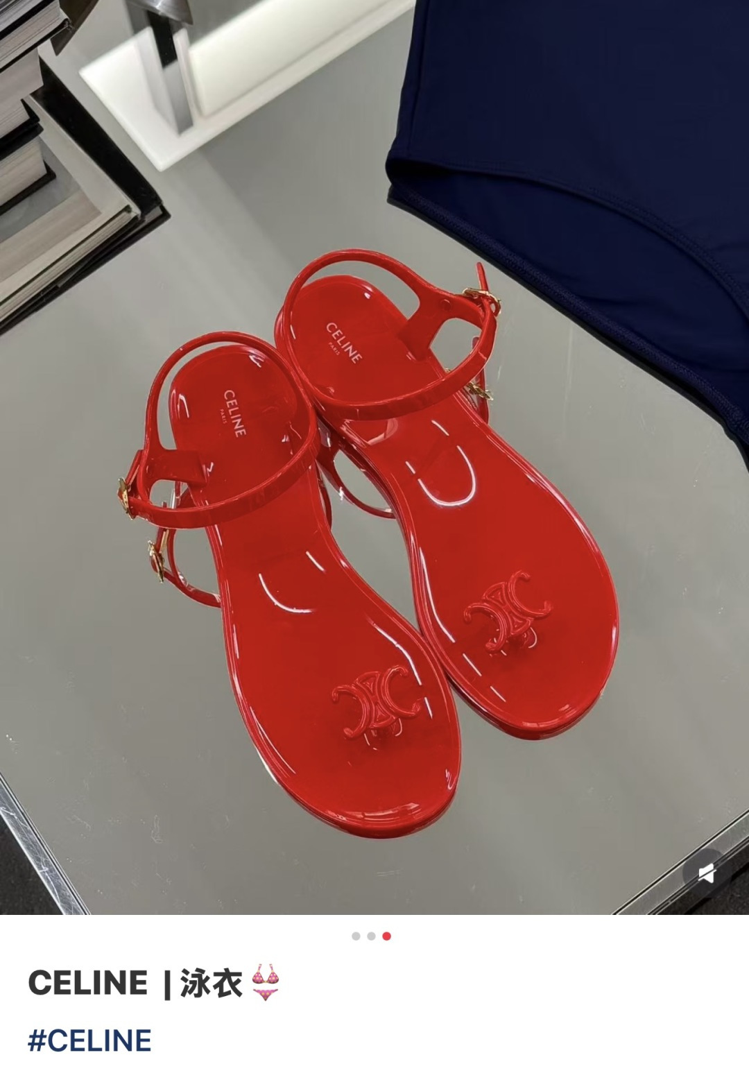 🌾G059所见即所得代购级别CELINE思琳赛琳一字带拖鞋凉鞋CELINE RUNNER 有CELINE