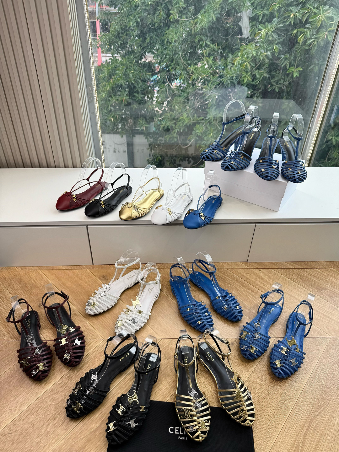 G339顶级品质Celine赛琳· 26ss·CAGE 凯旋门夹脚沙滩罗马平底凉鞋CELINE CAGE