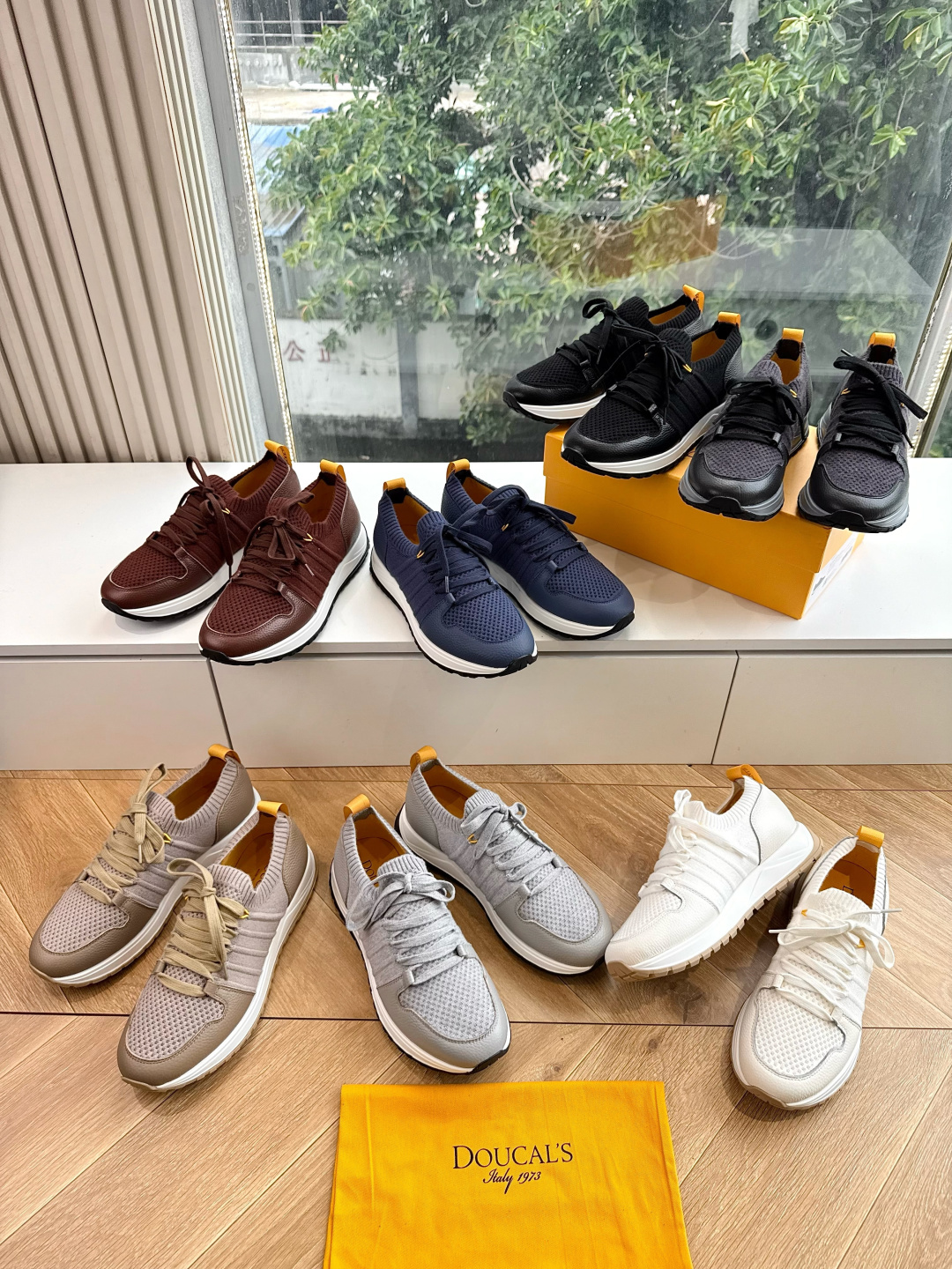 G909专柜品质Doucal'S男士针织系带运动男款运动鞋传说中不配货也要买的鞋潮流 时尚 舒适 百搭虽
