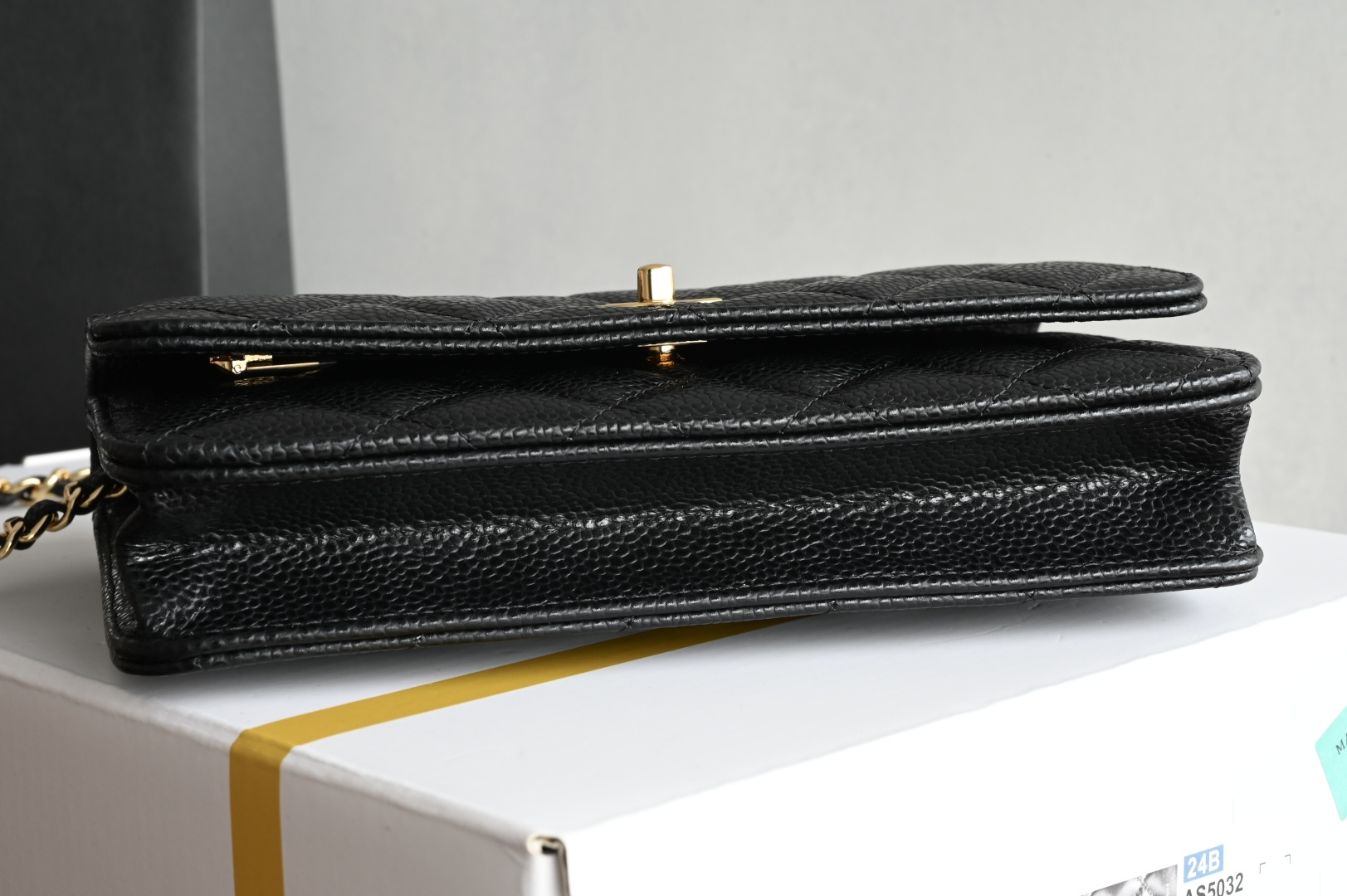 🌼白金版▪️正品级 包装如图全新到货𝟐𝟓𝐜全新𝐰𝐨𝐜链条包独家𝖧𝖺𝖺𝗌鱼子酱牛皮黑金专柜售价𝟤𝟪𝟧𝟢𝟢𝗋