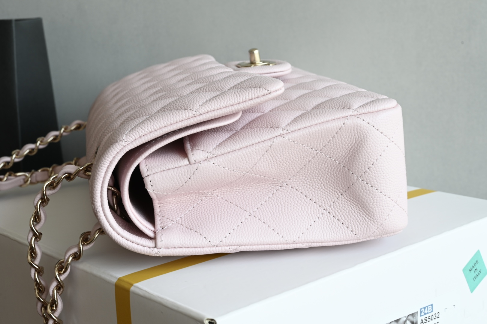 🌼白金版▪️正品级 包装如图𝐂𝐡𝐚𝐧𝐞𝐥 𝐂𝐅 升级版 手提粉全名Classic Fla0 尺寸： 15