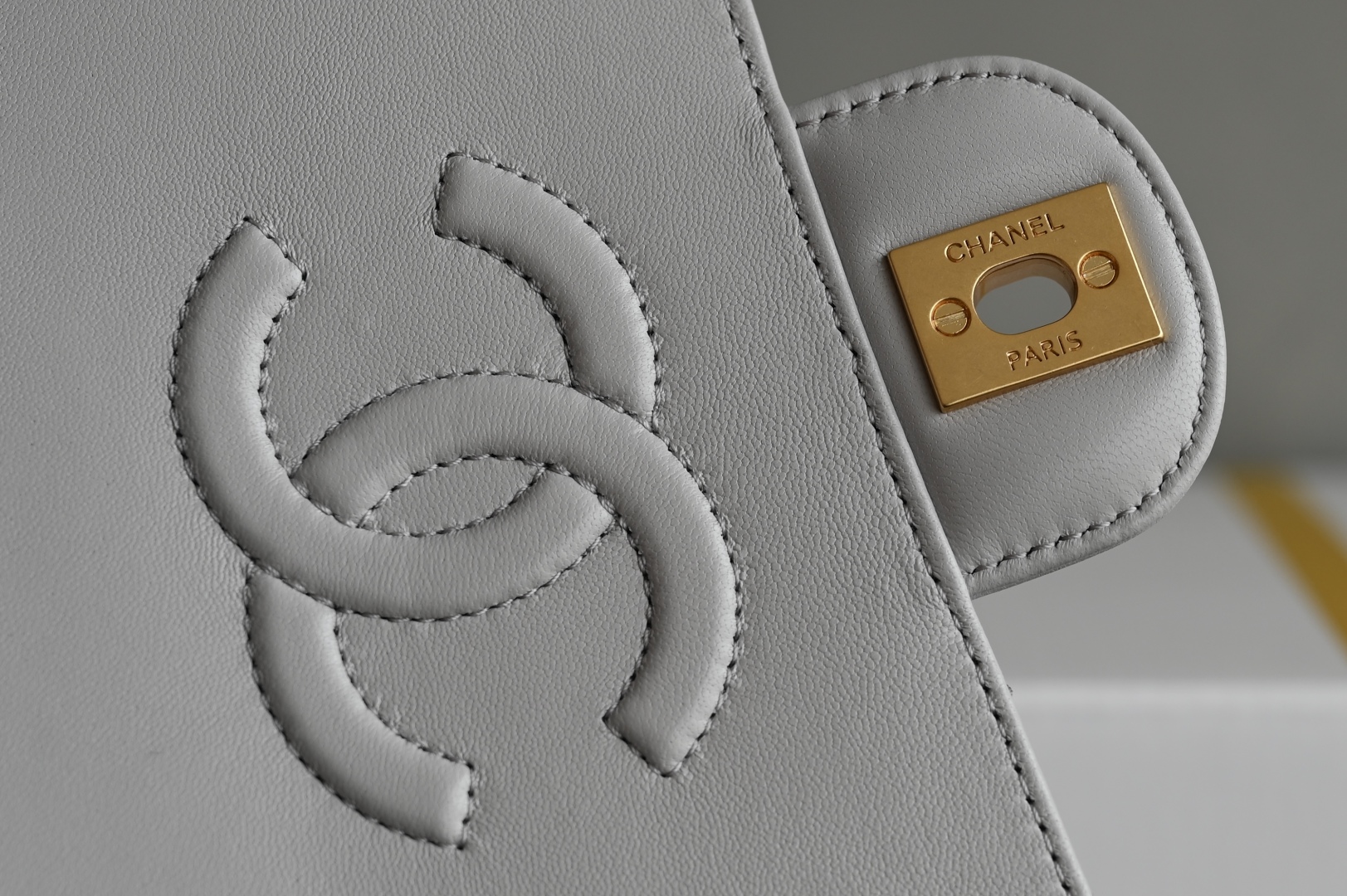 Chanel 125P Handle Kelly Small Grey Lambskin Leather Shoulder Bag 8 cmp i1743056942256 1456 0 6