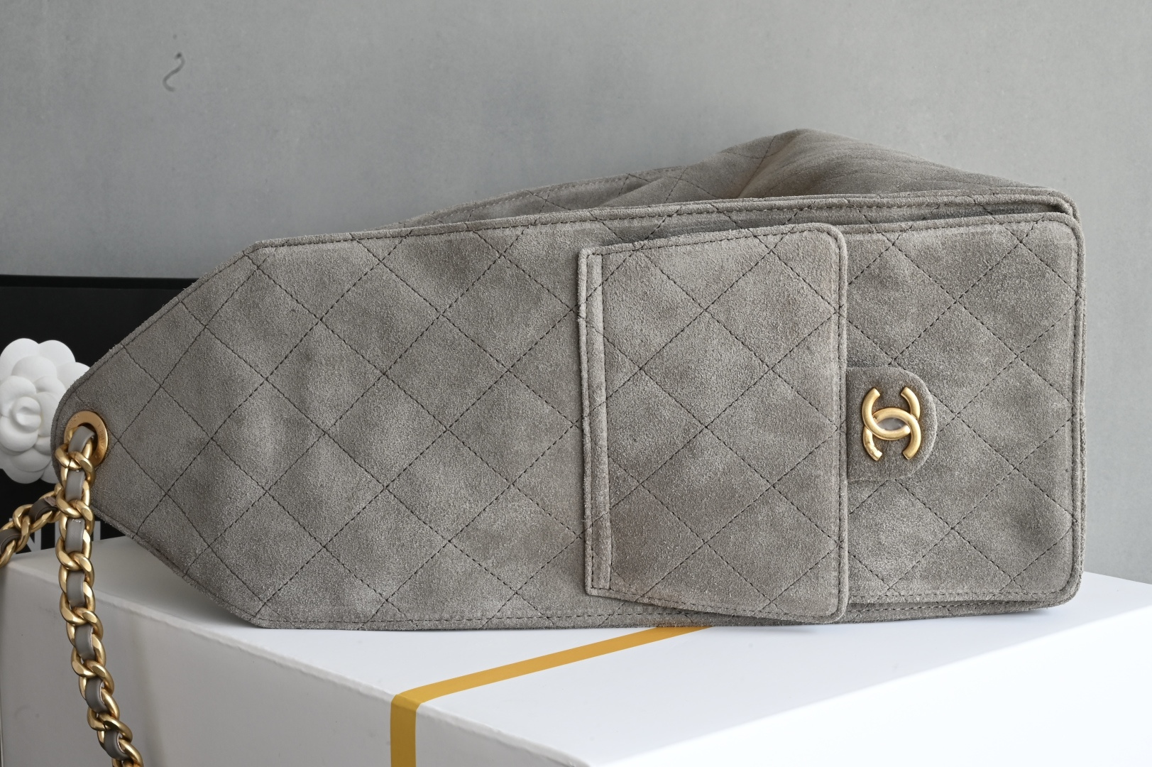 🌼白金版▪️正品级 包装如图全新到货🆕𝗖𝗵𝗮𝗻𝗲𝟭 𝟮𝟱𝗕𝗮𝗴嬉皮𝗁𝗈𝖻𝗈中号 大象灰专柜售价𝟧𝟣𝟣𝟢𝟢