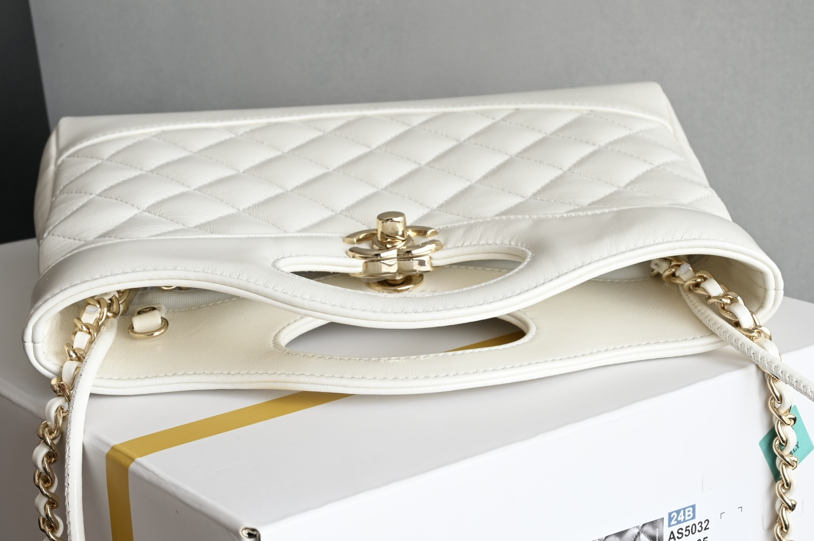 白金版▪️正品级 包装如图全新到货‼️𝗖𝗵𝗮𝗻𝗲𝟭 𝟮𝟓𝐏 全新版本迷你𝟥𝟣𝖡𝖺𝗀购物袋 链条可拆卸 白