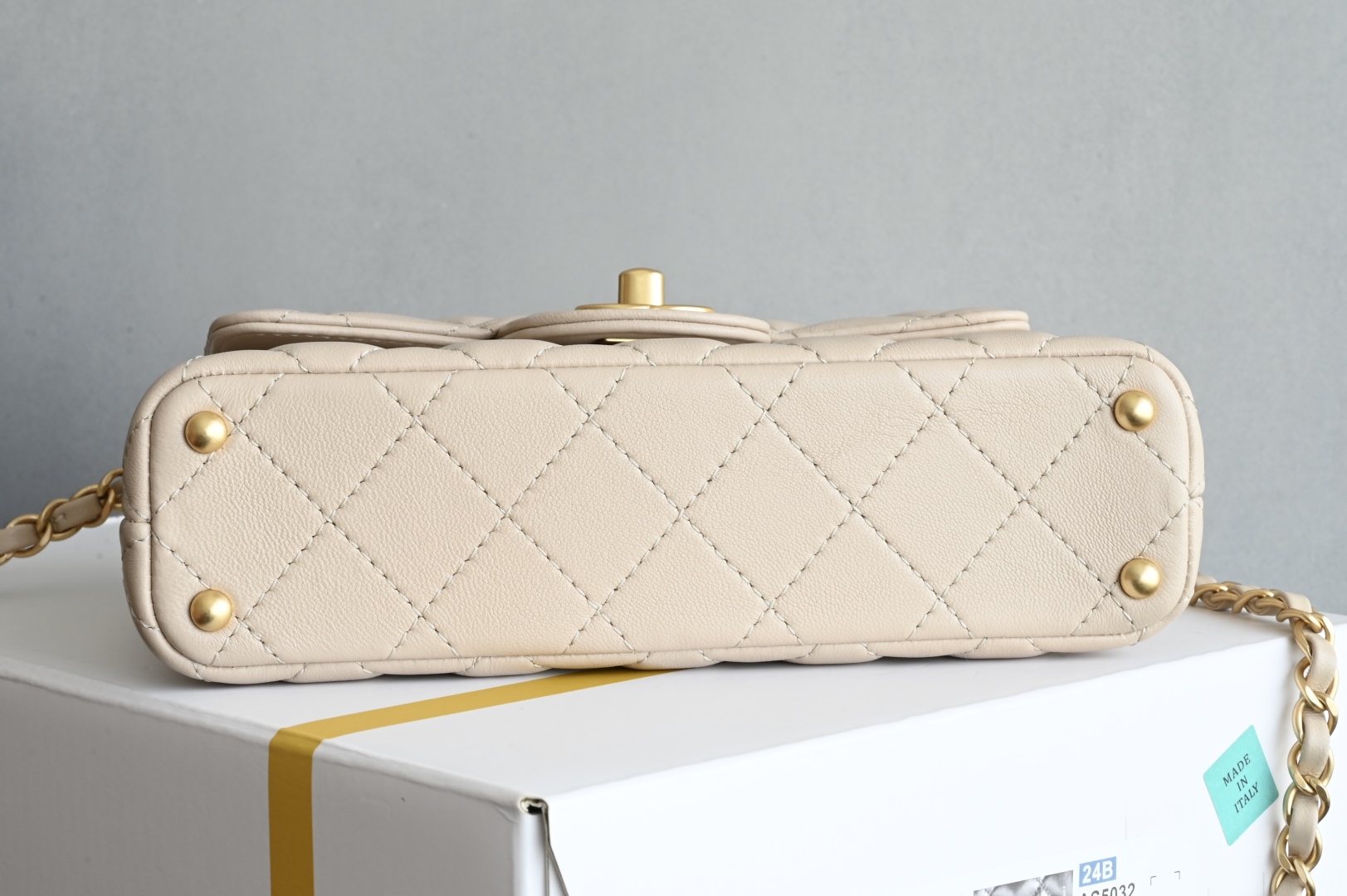 Chanel 125P Handle Kelly Bag - Small Size, Apricot Lambskin with Gold Hardware 3 cmp i1744610219061 7377 0 2