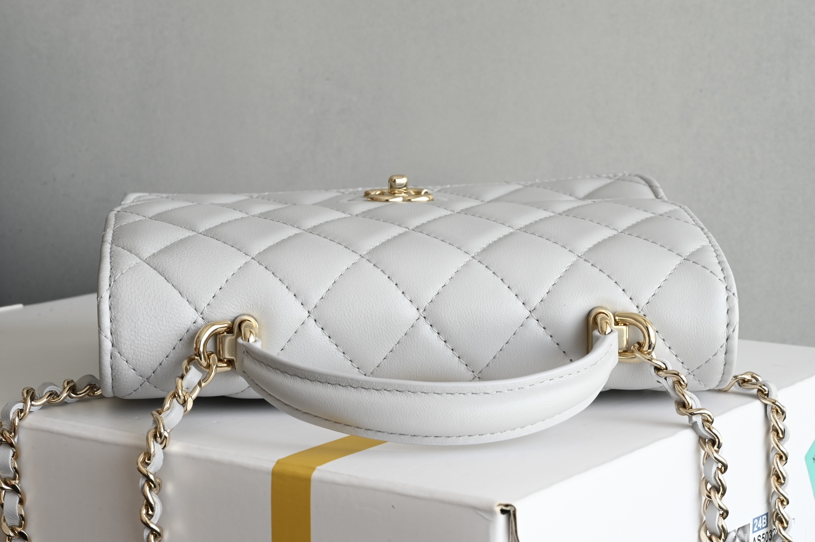 Chanel 125P Mini Backpack in Gray Lambskin Leather with Chain Strap 5 cmp i1744611258594 6241 0 4