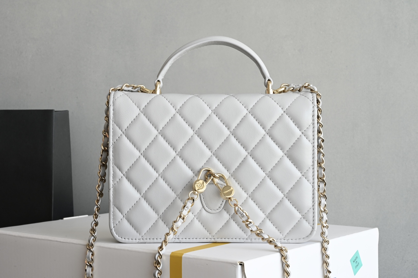 Chanel 125P Mini Backpack in Gray Lambskin Leather with Chain Strap 2 cmp i1744611258605 383 0 1