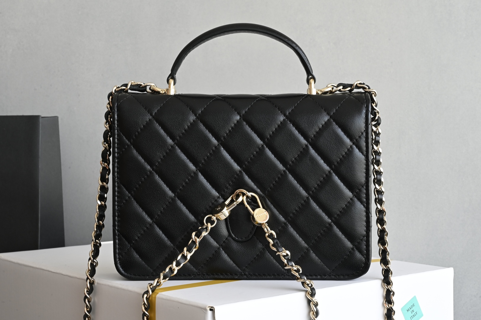 Chanel 125P Mini Backpack with Chain, Black Lambskin Leather, 18 x 14 x 3 cm 3 cmp i1744611759862 1549 0 1