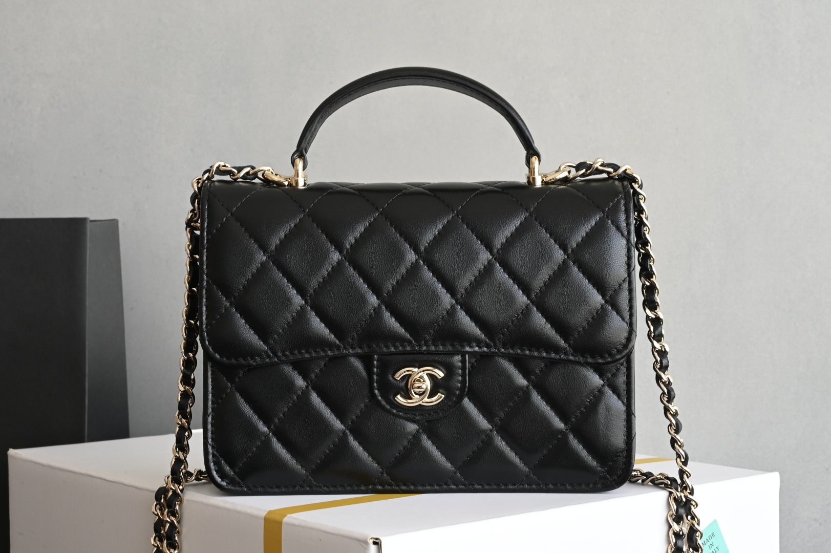 Chanel 125P Mini Backpack with Chain, Black Lambskin Leather, 18 x 14 x 3 cm 2 cmp i1744611761192 8000 0 0