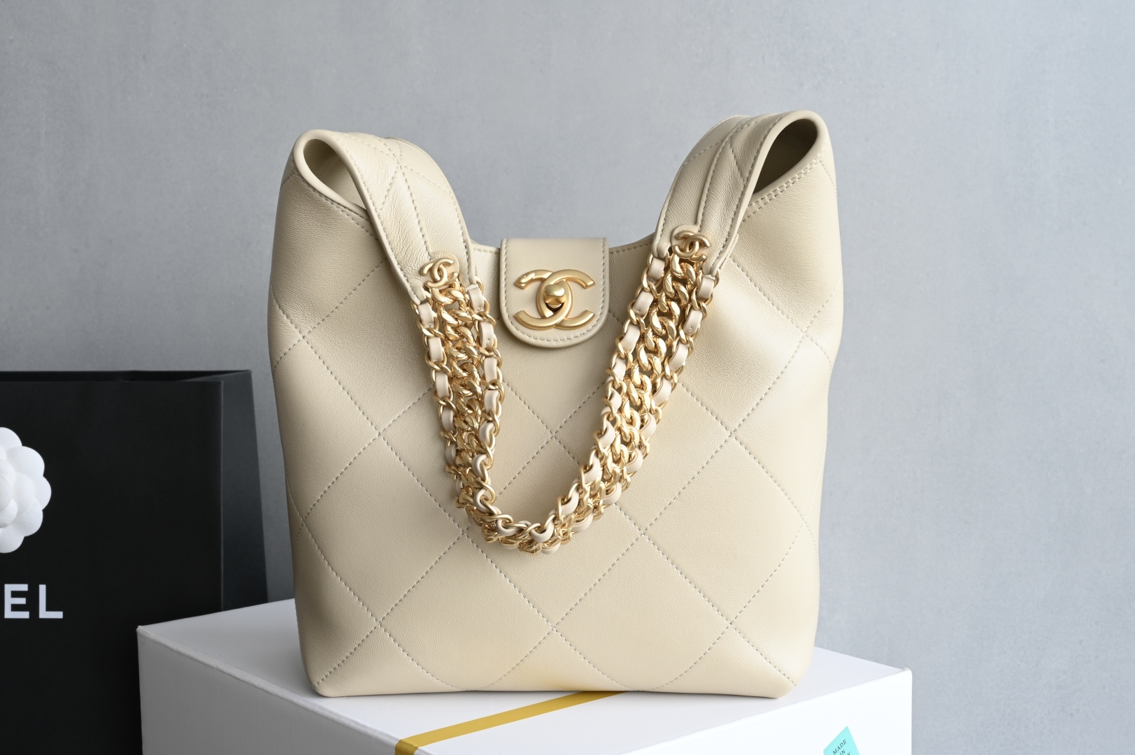 白金版▪️正品级 包装如图全新到货🆕𝐂𝐡𝐚𝐧𝐞𝟏 𝟐𝟓𝐏 小号嬉皮包专柜售价𝟦𝟩𝟪𝟢𝟢𝗋𝗆𝖻购入开发〰️