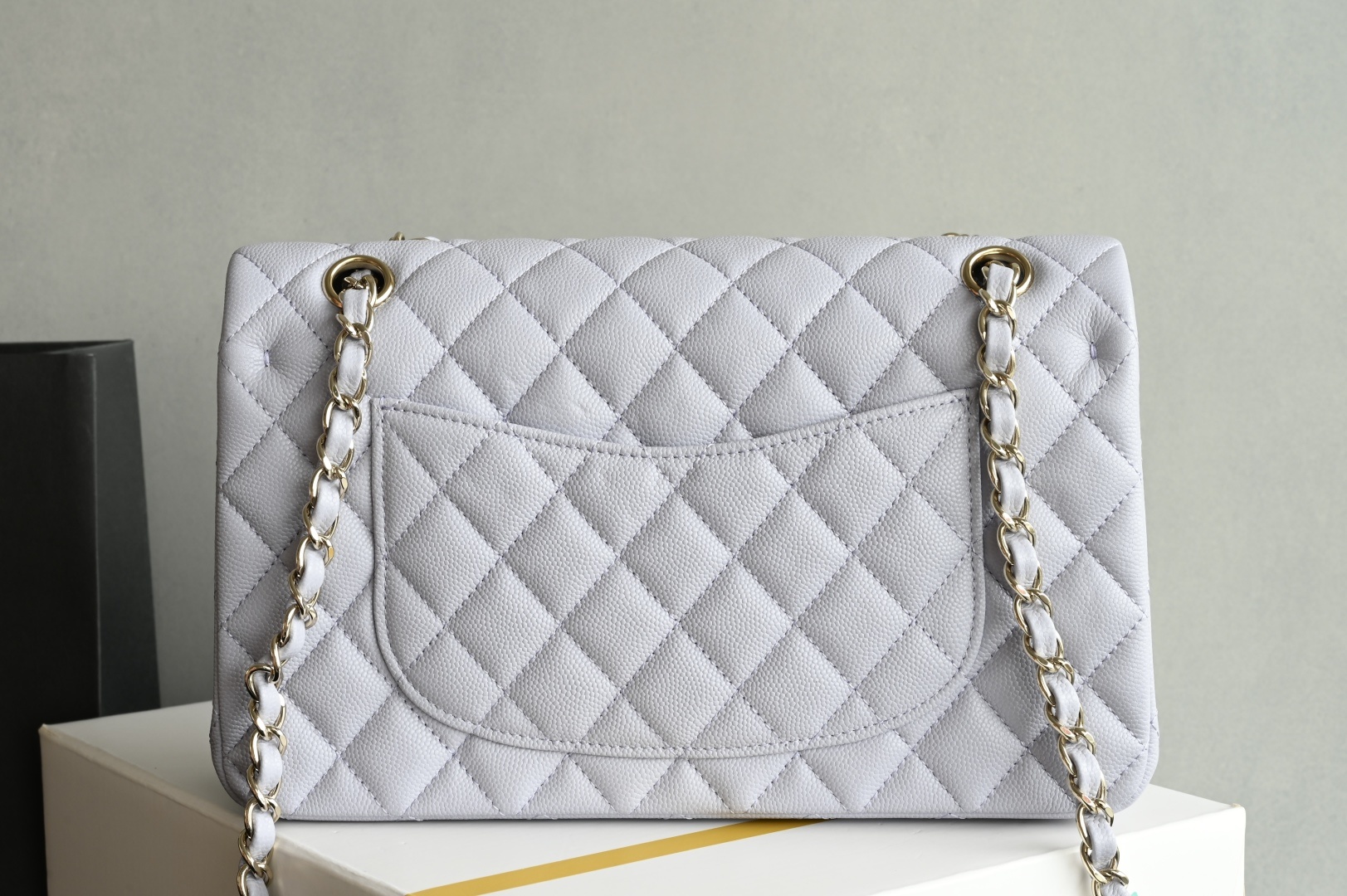 白金版▪️正品级 包装如图𝐂𝐡𝐚𝐧𝐞𝐥 𝐂𝐅 升级版 浅紫色全名Classic Fla0 尺寸: 15.