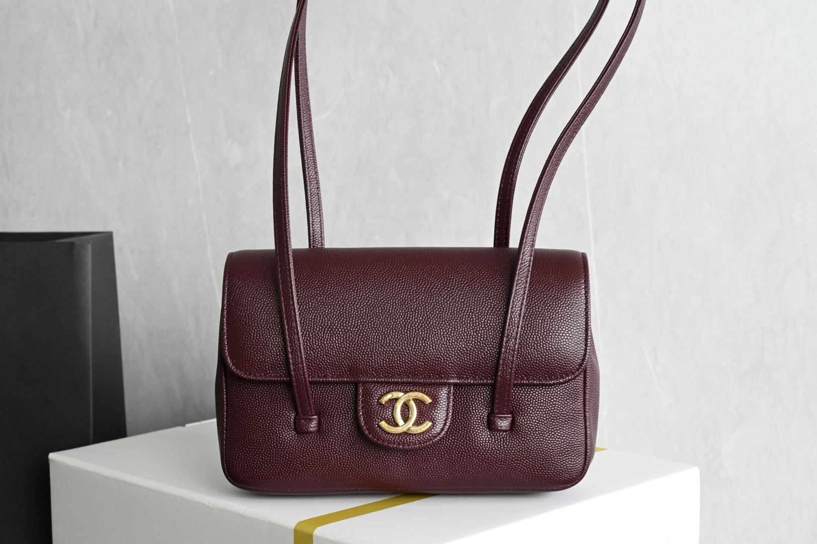 白金版▪️正品级 包装如图全新到货🆕𝗖𝗛𝗔𝗡𝗘* 𝟮𝟲𝗣系列𝟮𝟲𝗣 𝙋𝙧𝙚𝙥𝙥𝙮 𝙘𝙤𝙘𝙤 腋下包 酒红